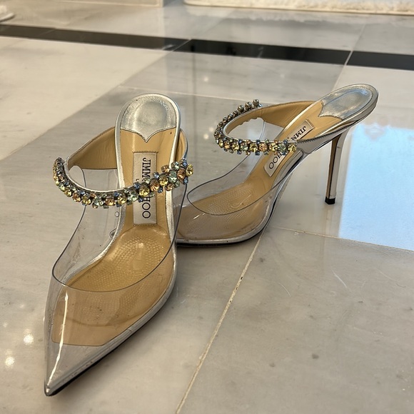 Jimmy choo bing 100 transparent with pastel jewels - Picture 3 of 7